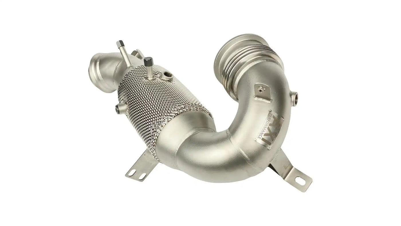 mercedes e53 amg downpipe catted or catless