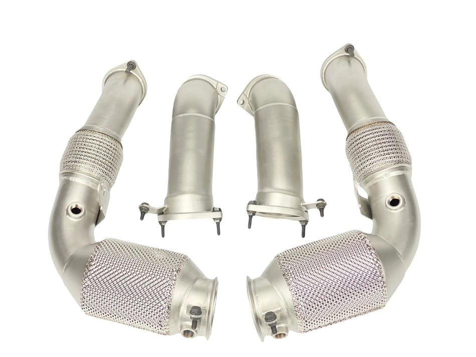 Downpipes BMW G90 M5 S68 - DOWNPIPES with 200 Cells Catalytic Converters - Downpipe