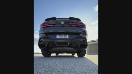 bmw x6 m60i downpipes exhaust sound